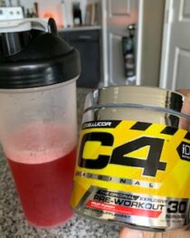C4 Energy Drink Ingredients - shaker with C4 pre workout