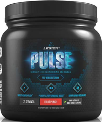 Legion Pulse Pre Workout Review - container of legion pulse pre workout