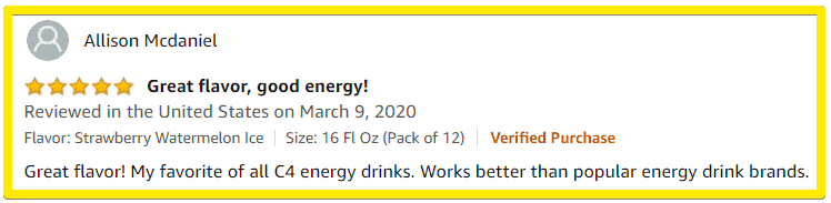 C4 Energy Drink Reviews - amazon review on c4 energy drink