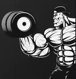 branch chain amino acids benefits - animated man doing a curl