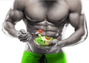 are pre workout drinks safe - man eating salad