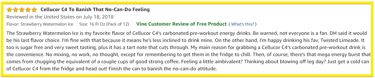 C4 pre workout energy drink - amazon review for c4 energy drink