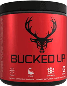 Bucked Up Pre Workout Review - container of Bucked Up