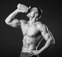 ---->See my Orgain Organic Protein Powder Reviews<---- - man with muscles drinking out of a shaker