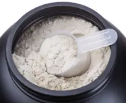What Are The Benefits From A Protein Powder - scoop of protein powder