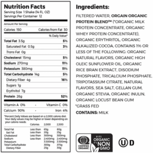 Orgain protein shake reviews - Orgain protein shake ingredients for 26 grams