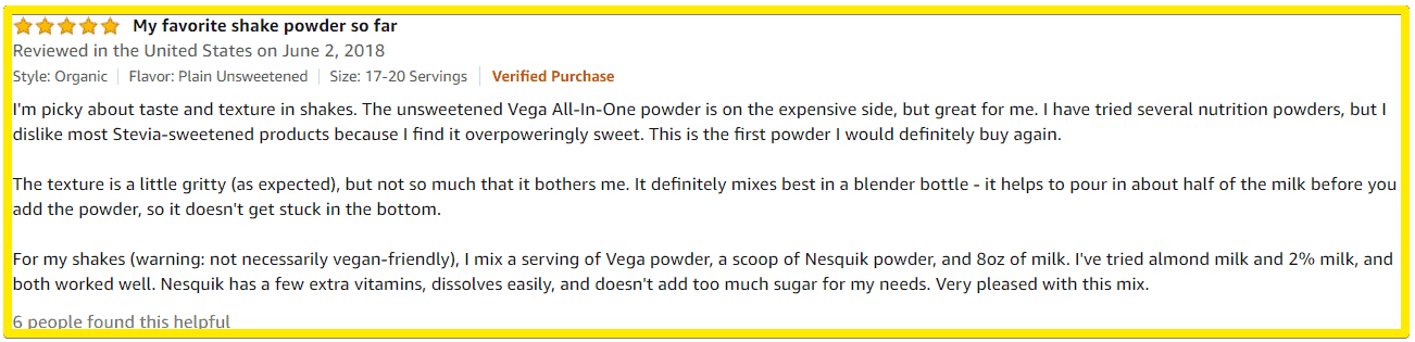 Vega One Protein Powder Reviews - Amazon.com_ Customer reviews_ Vega One Organic All