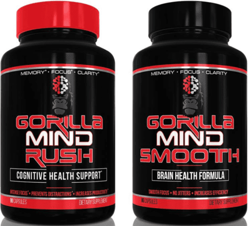 Gorilla Pre Workout - Gorilla mind rush and gorilla mind smooth
