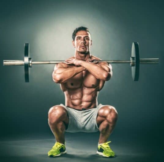 how to do a front squat - man doing front squat start position